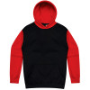 Balwun Mens Hoodies Black Red